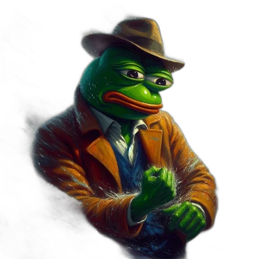 hat, jacket, animal, face, photorealistic, oil painting, concept art, comic book art transparent PNG cut-out