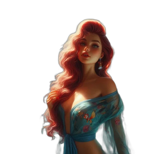 dress, crown, fantasy art, concept art, watercolor, comic book art, fire, sunset transparent PNG cut-out