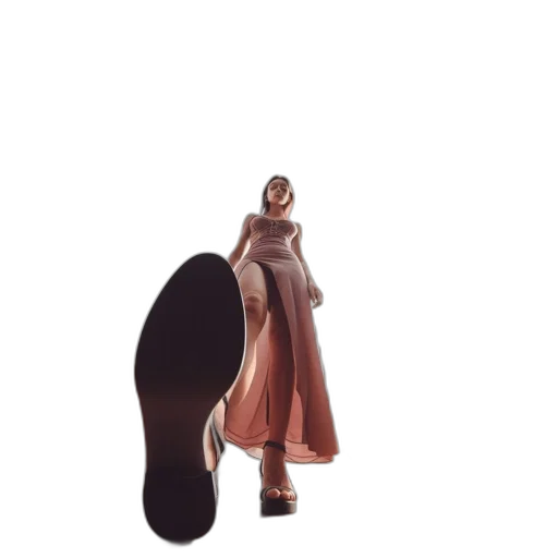 dress, shoes, umbrella, staff, concept art, 3d render, fantasy art, photorealistic transparent PNG cut-out