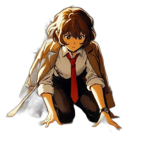 staff, sword, weapon, jacket, anime, concept art, pixel art, comic book art transparent PNG cut-out