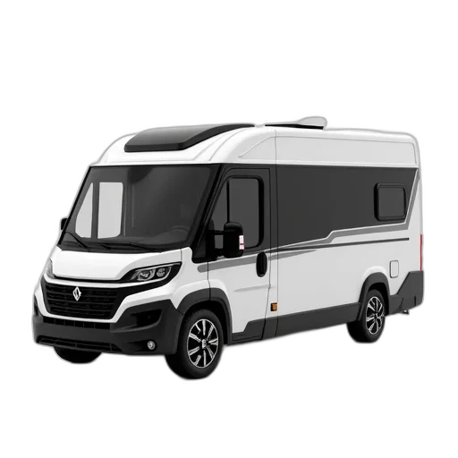3d render, black, white, modern, recreational, vehicle, sleek, design transparent PNG cut-out