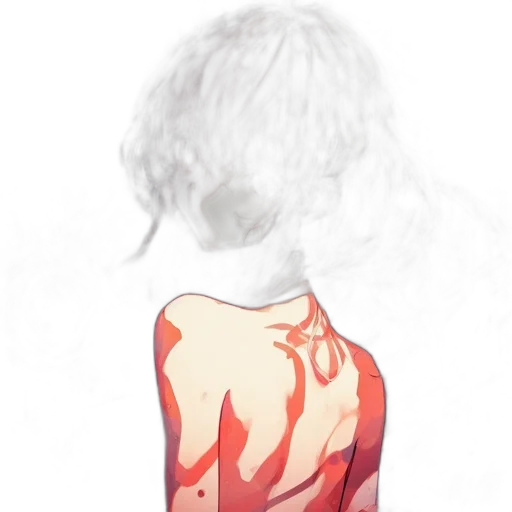 dress, mask, hair, face, watercolor, concept art, pixel art, anime transparent PNG cut-out