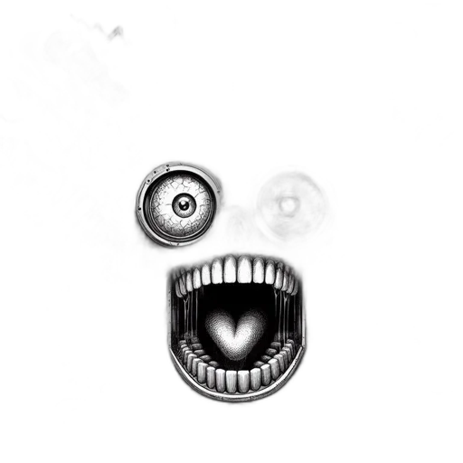 mask, robot, face, creature, concept art, 3d render, photorealistic, pencil sketch transparent PNG cut-out