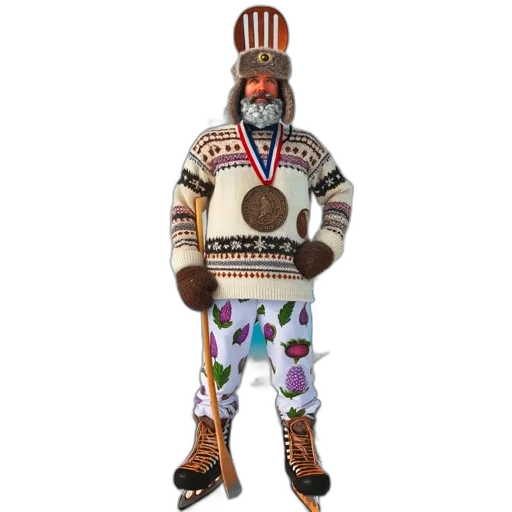 jacket, staff, 3d render, concept art, man, wears, unusual, winter transparent PNG cut-out