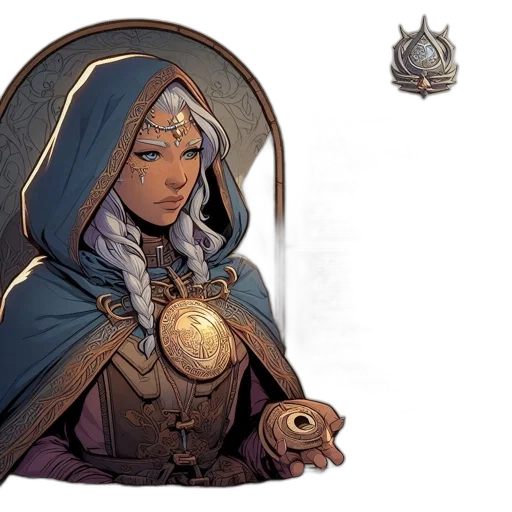 crown, jewelry, concept art, fantasy art, comic book art, dark, earth tones, blue transparent PNG cut-out