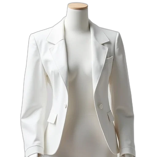 jacket, dress, staff, white, mannequin, torso transparent PNG cut-out