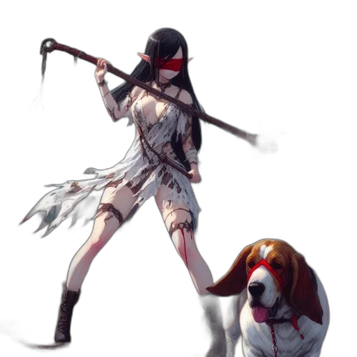 staff, weapon, animal, creature, concept art, fantasy art, pixel art, comic book art transparent PNG cut-out