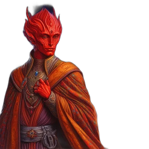 fantasy art, concept art, red, expansive, outer, space, vista, regal transparent PNG cut-out