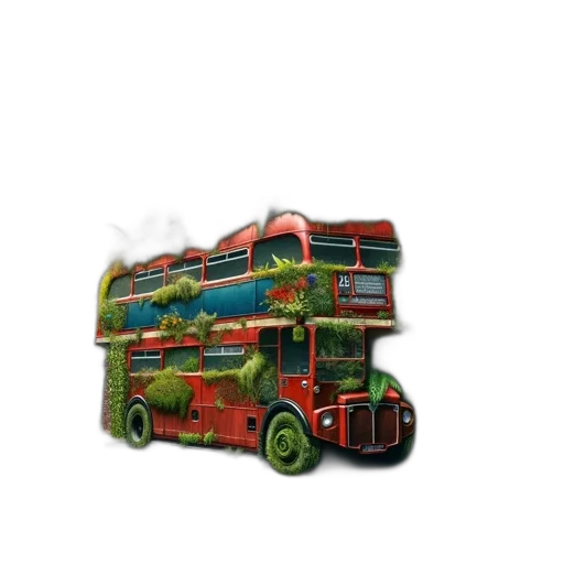 car, 3d render, concept art, pixel art, fantasy art, dense, jungle, vibrantly transparent PNG cut-out