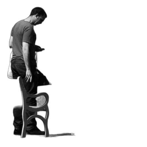 staff, furniture, robot, shoes, 3d render, concept art, photorealistic, black transparent PNG cut-out