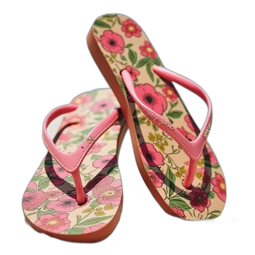 shoes, roxys, beach, women, floral, printed, flip, flops transparent PNG cut-out