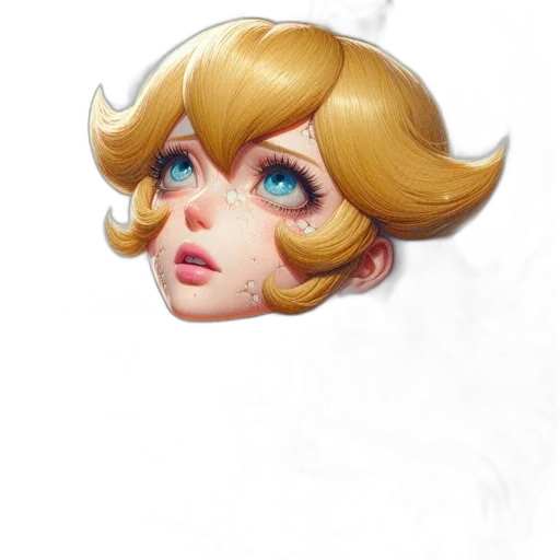 face, crown, hair, mask, concept art, fantasy art, 3d render, photorealistic transparent PNG cut-out