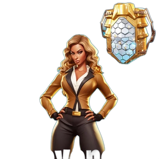 jacket, weapon, staff, concept art, fantasy art, pixel art, comic book art, golden transparent PNG cut-out