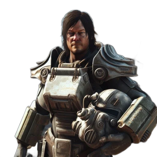 weapon, robot, face, staff, concept art, photorealistic, fantasy art, cyberpunk transparent PNG cut-out