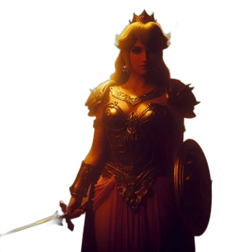 crown, staff, sword, dragon, concept art, 3d render, fantasy art, pixel art transparent PNG cut-out