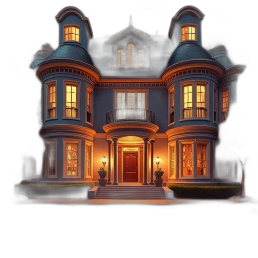 building, concept art, 3d render, pixel art, photorealistic, fog, city street, night transparent PNG cut-out
