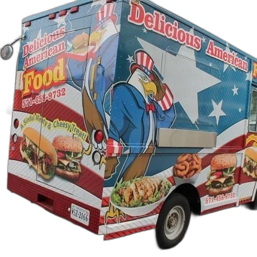 food, truck, patriotic, colors transparent PNG cut-out