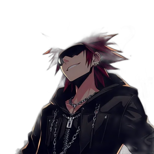 jacket, staff, mask, hat, anime, concept art, pixel art, cyberpunk transparent PNG cut-out