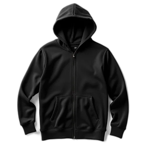 jacket, 3d render, photorealistic, concept art, dark, monochrome, black, hoodie transparent PNG cut-out