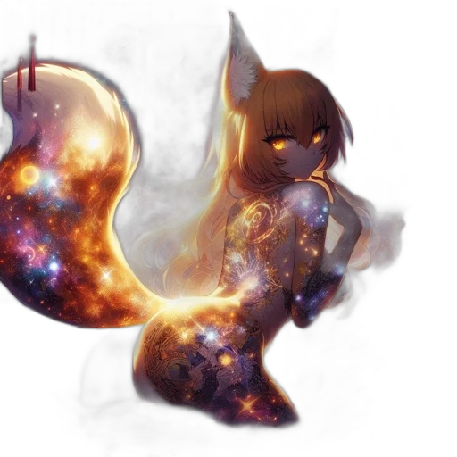 dragon, staff, fantasy art, concept art, watercolor, anime, outer space, fire transparent PNG cut-out