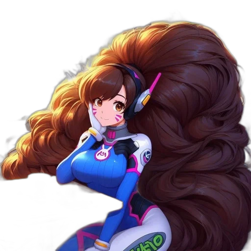 hair, staff, anime, concept art, cartoon, fantasy art, animated, female transparent PNG cut-out