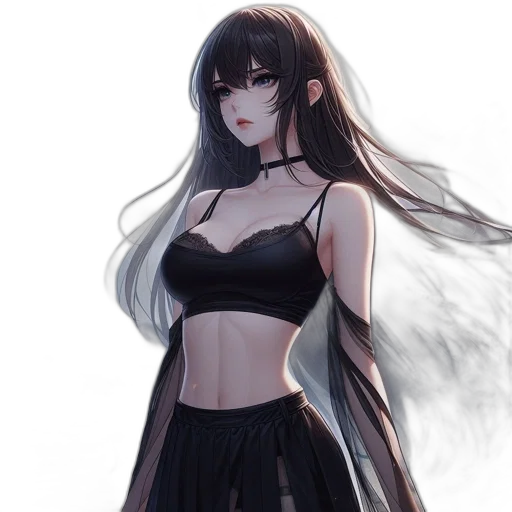 dress, concept art, fantasy art, anime, pixel art, monochrome, dark, pastel transparent PNG cut-out