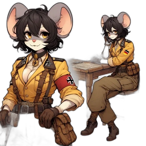 jacket, staff, weapon, animal, concept art, cartoon, fantasy art, anime transparent PNG cut-out