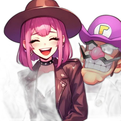 hat, jacket, mask, face, concept art, pixel art, anime, watercolor transparent PNG cut-out