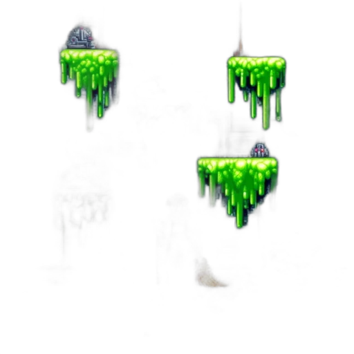 crown, umbrella, creature, tree, pixel art, concept art, 3d render, fantasy art transparent PNG cut-out