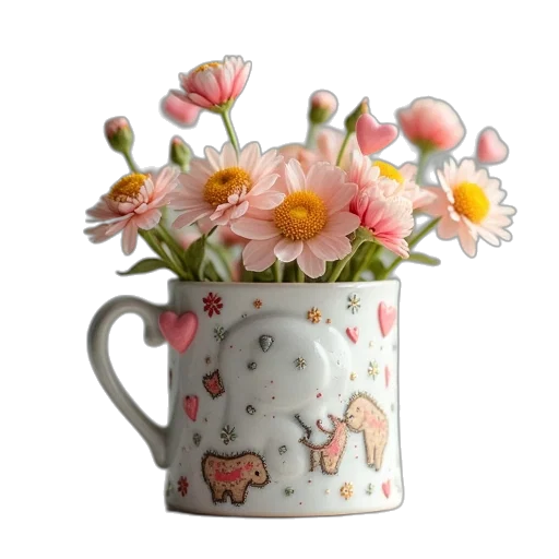 flower, photorealistic, 3d render, pastel transparent PNG cut-out