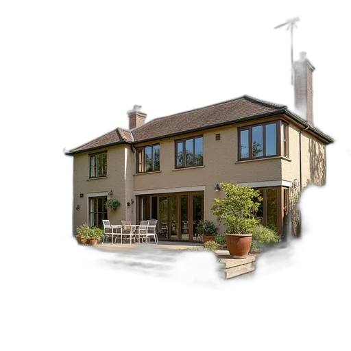 building, 3d render, photorealistic, concept art, bedroom, detached, house, sale transparent PNG cut-out
