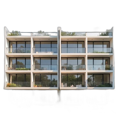 building, 3d render, photorealistic, earth tones transparent PNG cut-out