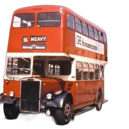 red, double, decker, bus, word, meavy transparent PNG cut-out