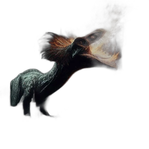 dragon, creature, animal, hair, fantasy art, concept art, photorealistic, 3d render transparent PNG cut-out