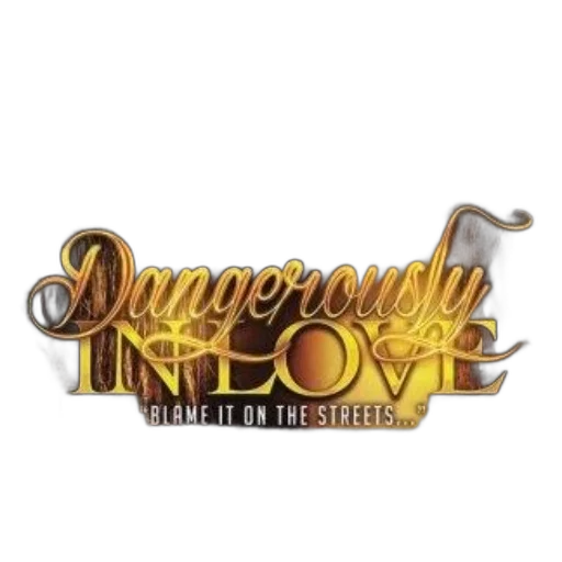 image, features, title, dangerously, love, ornate, gold, font transparent PNG cut-out