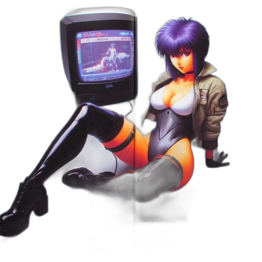 robot, cyberpunk, vaporwave, pixel art, concept art, neon lights, outer space, two transparent PNG cut-out