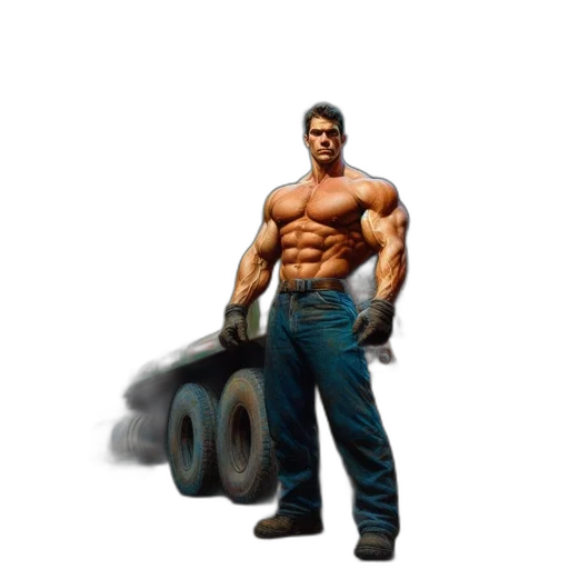weapon, car, robot, concept art, pixel art, 3d render, comic book art, muscular transparent PNG cut-out