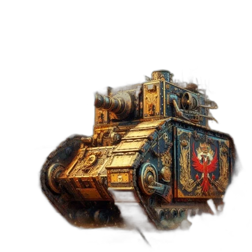 weapon, crown, robot, car, concept art, fantasy art, photorealistic, watercolor transparent PNG cut-out