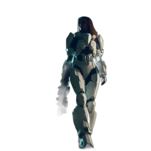 robot, weapon, dress, jacket, concept art, 3d render, cyberpunk, pixel art transparent PNG cut-out