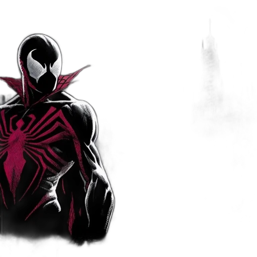 mask, comic book art, concept art, fantasy art, pixel art, red, dark, superhero transparent PNG cut-out