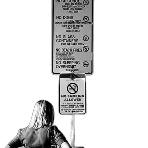 jacket, robot, staff, dress, city street, black, white, photo transparent PNG cut-out