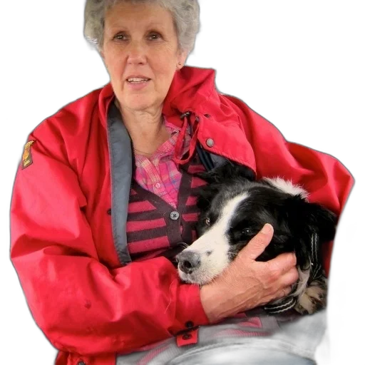 jacket, animal, staff, creature, photorealistic, older, woman, red transparent PNG cut-out