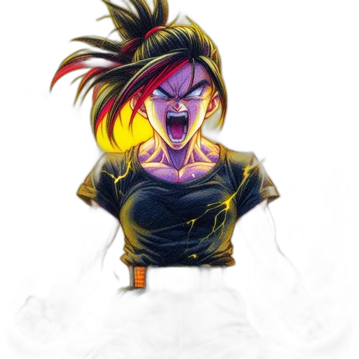 jacket, concept art, comic book art, anime, fantasy art, dark, colorful, neon transparent PNG cut-out