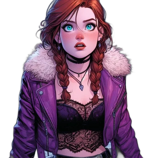 jacket, dress, comic book art, concept art, fantasy art, cyberpunk, dark, colorful transparent PNG cut-out