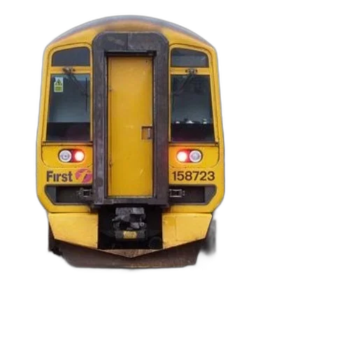 car, face, weapon, photorealistic, 3d render, yellow, train, number transparent PNG cut-out
