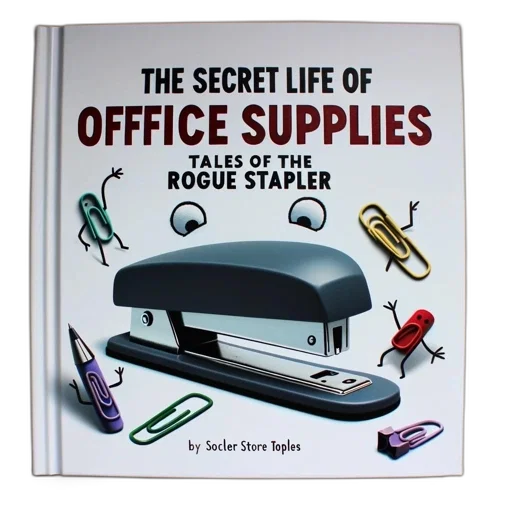 book, cover, whimsical, office, supply, cast, inhabits, title transparent PNG cut-out