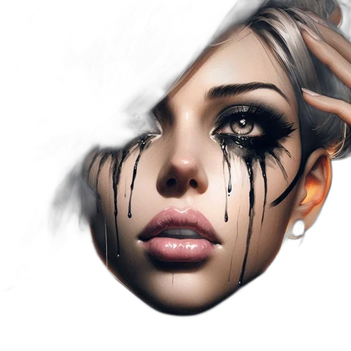 mask, face, photorealistic, fantasy art, concept art, comic book art, dark, monochrome transparent PNG cut-out