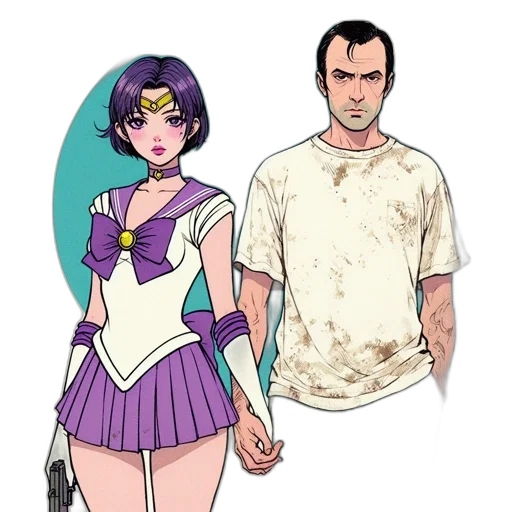 dress, staff, weapon, concept art, comic book art, cartoon, anime, outer space transparent PNG cut-out