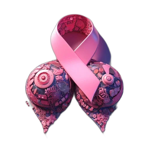 jewelry, weapon, 3d render, pink, ribbon, breast, cancer, awareness transparent PNG cut-out