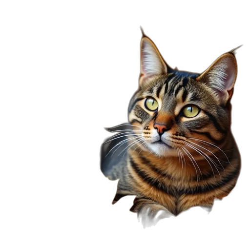 animal, staff, photorealistic, pixel art, concept art, 3d render, cat, lays transparent PNG cut-out